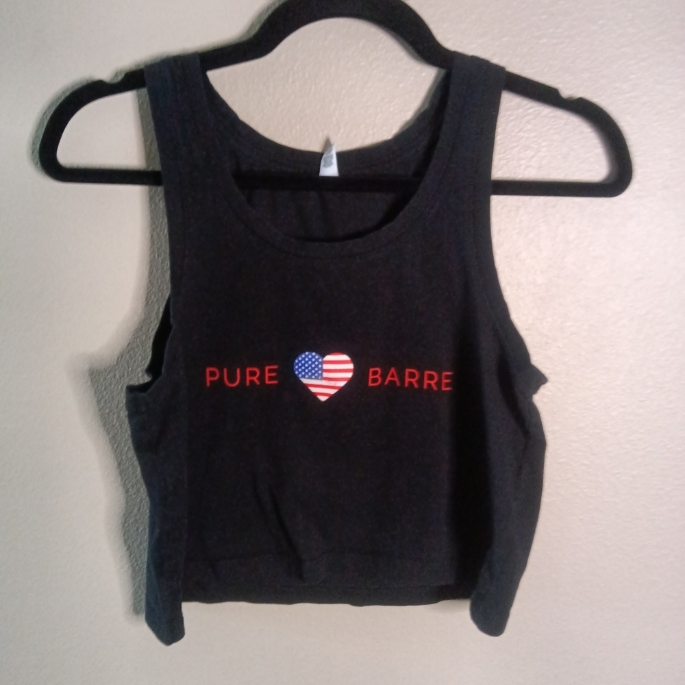 Pure Barre As Colour Crop Muscle Top Black XS